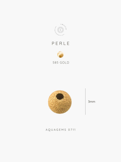 Armband 585 Gold Glitzer Perle