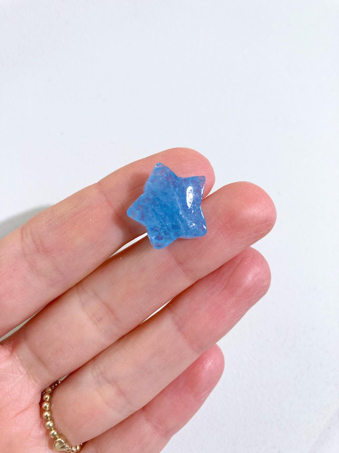Aquamarin Mini Seestern Carving xx cm Handcarved - High Quality