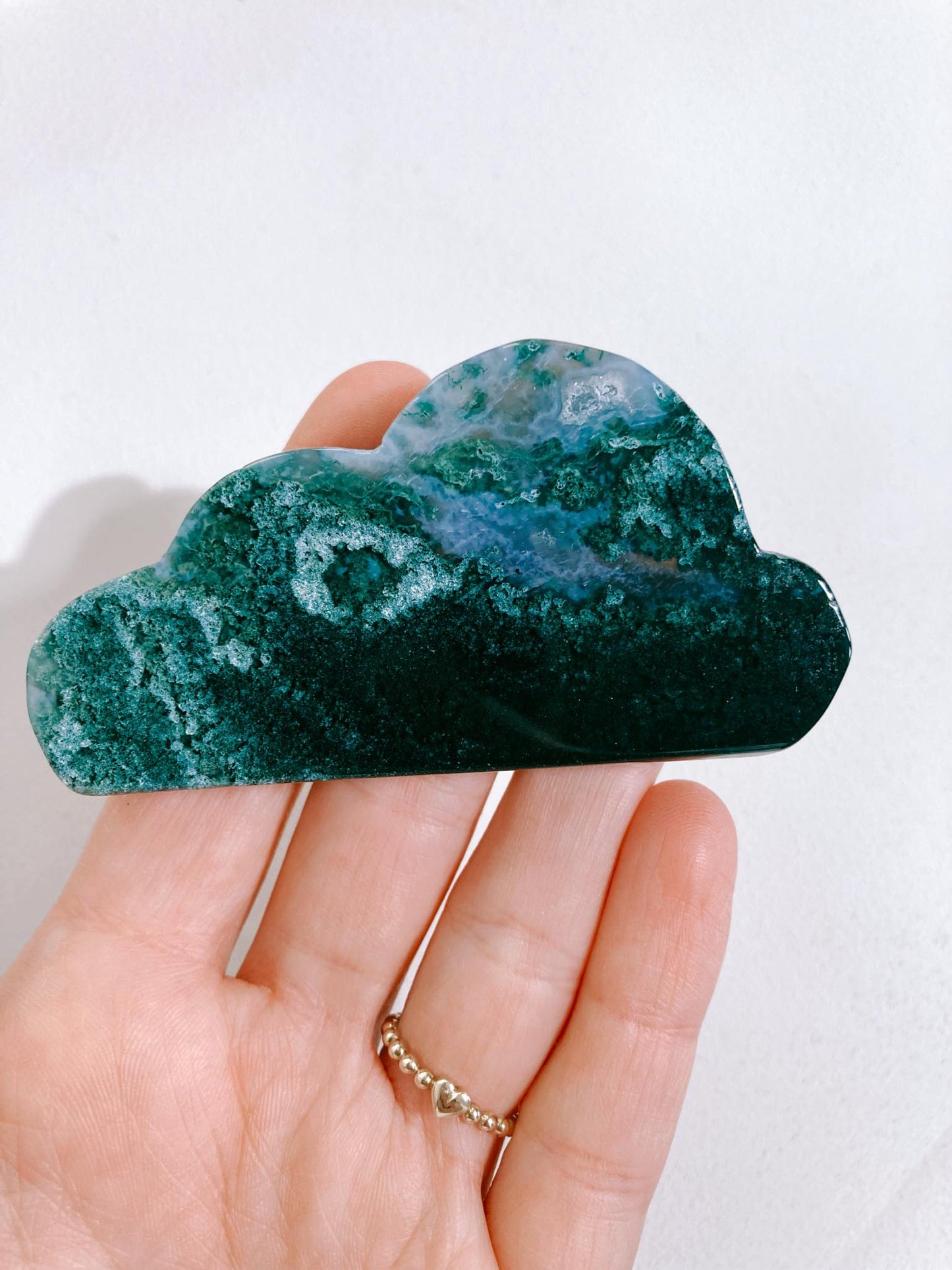 Moos Achat Wolke / Moss Agate Cloud 7-9 cm  -aus China / Indien