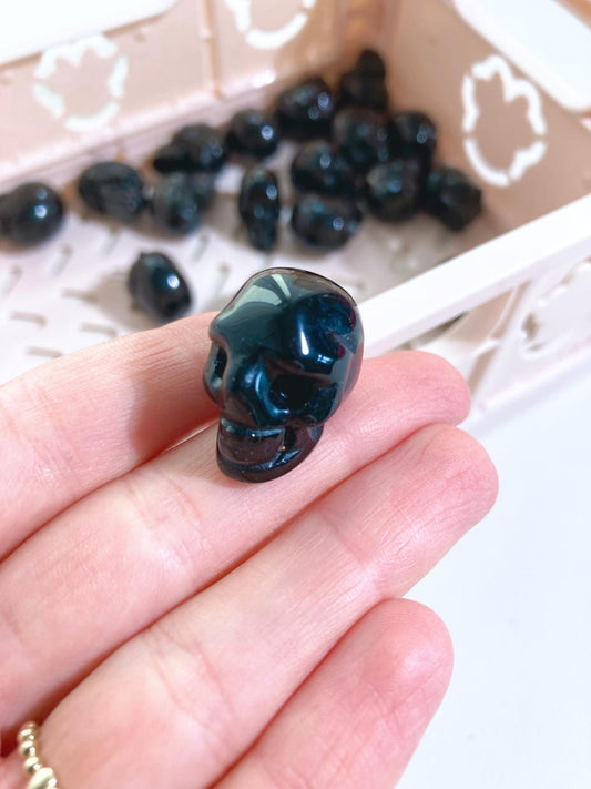 Obsidian Mini SKull 2.5cm - Carving