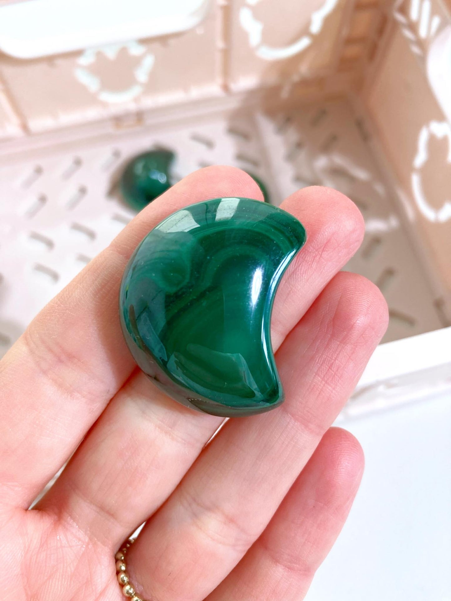 Malachit Mond Carving . High Quality