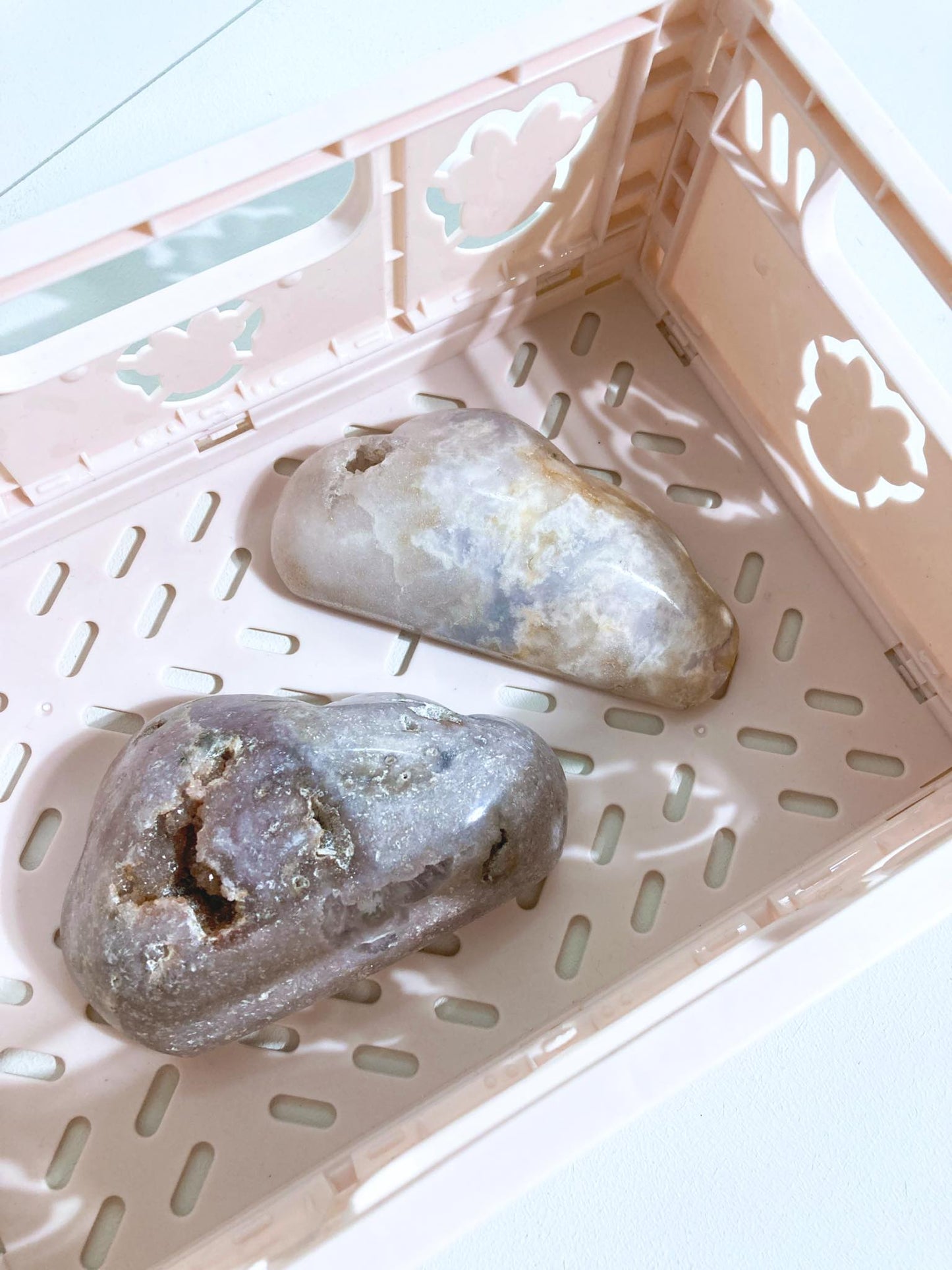 Pink Amethyst Wolken aus Patagonien -Handcarved