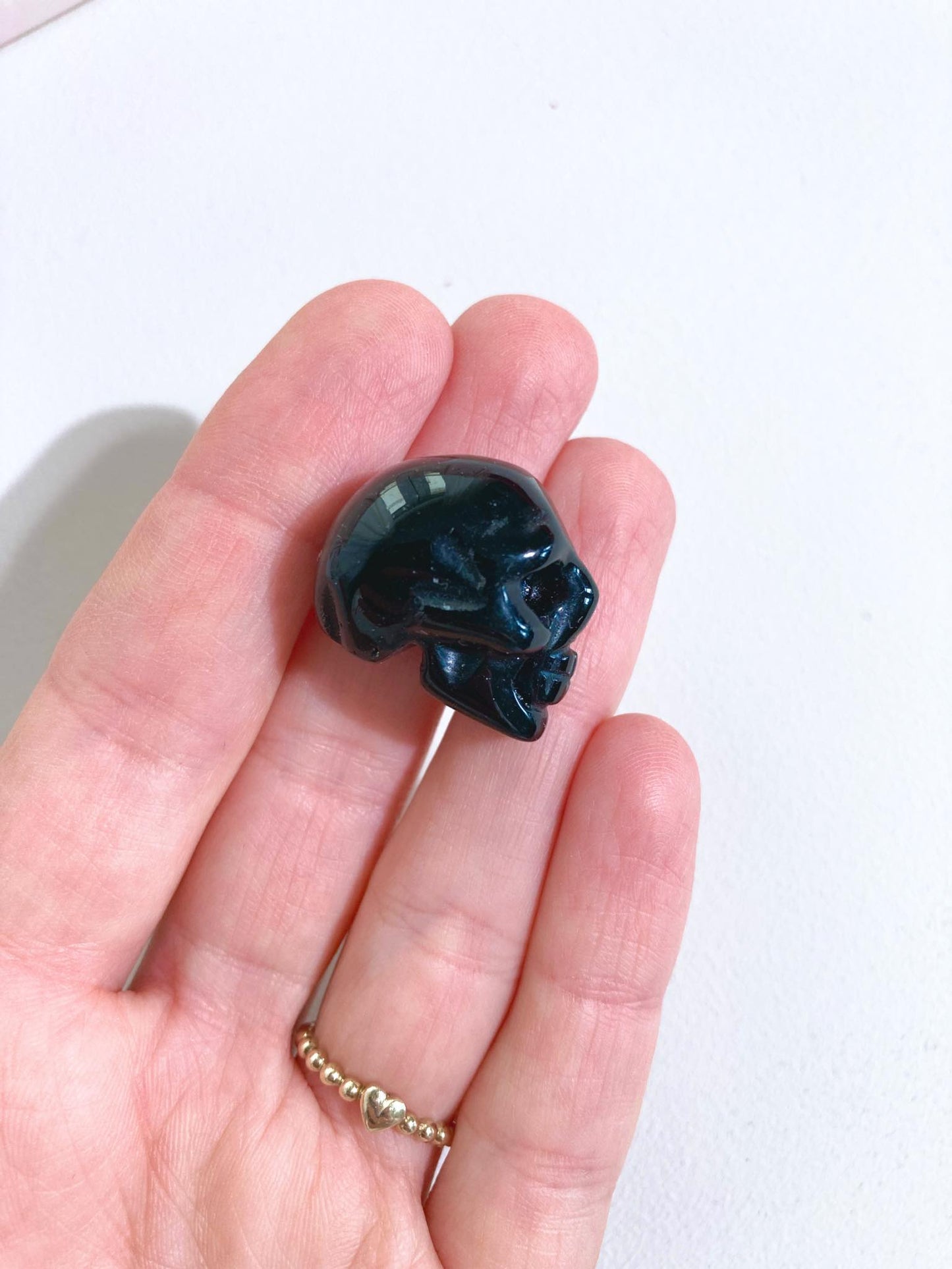 Obsidian Mini SKull 2.5cm - Carving