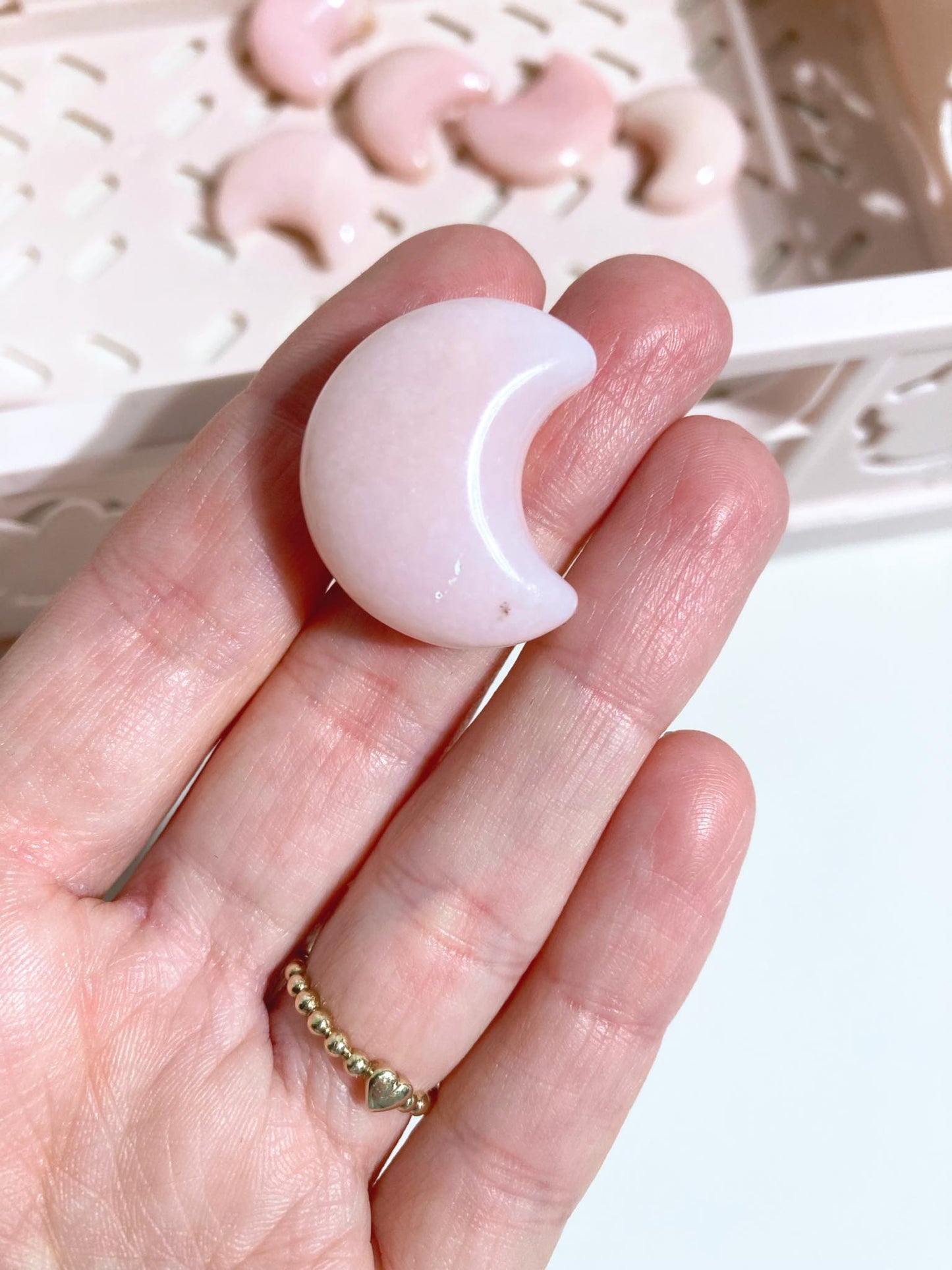 Pinker Andenopal Mini Mond- Pink Opal from Andes mini Moon  - aus Peru High Quality