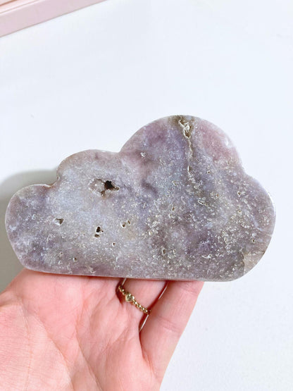 Pink Amethyst Wolken aus Patagonien -Handcarved