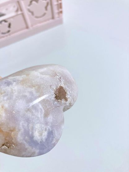 Pink Amethyst Wolken aus Patagonien -Handcarved