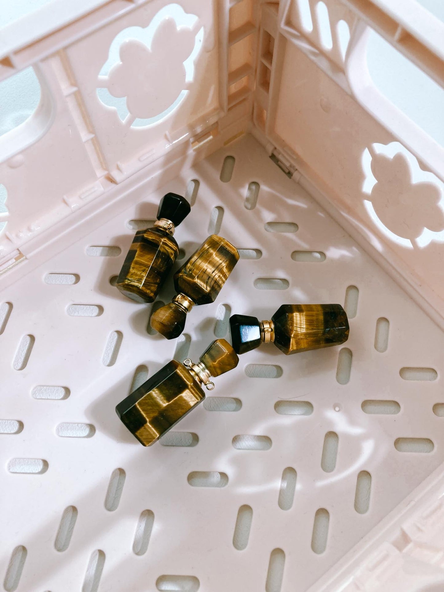 Mini Tigerauge Parfum Phiole Fläschchen