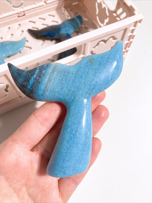 Trolleit Meerjungfrau / Wal Flosse .  Trolleite Wale Mermaid Tail ca. 9cm - Handcarved