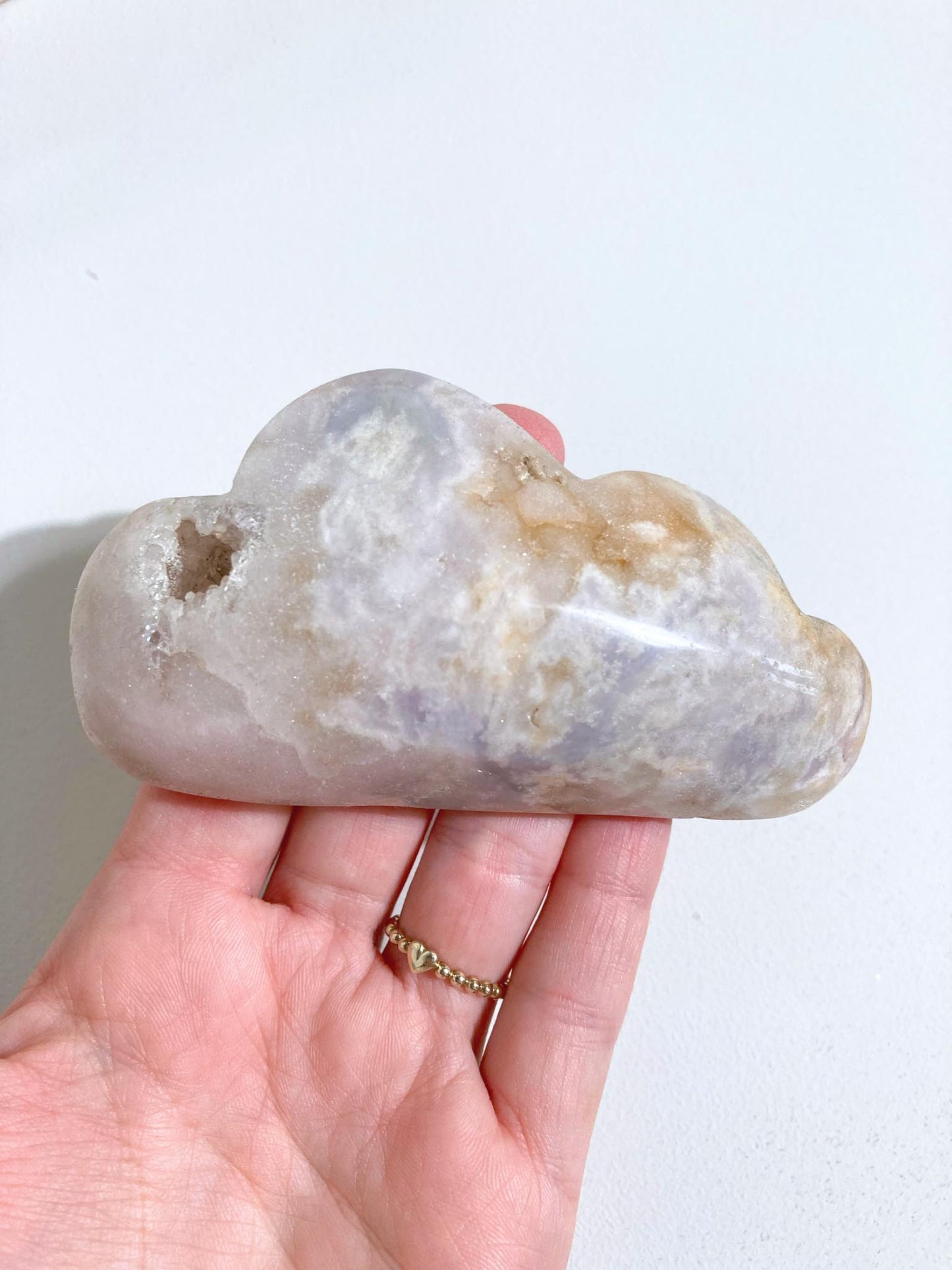 Pink Amethyst Wolken aus Patagonien -Handcarved