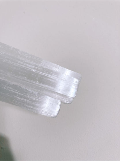 CLEAN THE HOUSE! 4x 15cm Selenit Stab Set  . Selenite Stick - aus Marokko