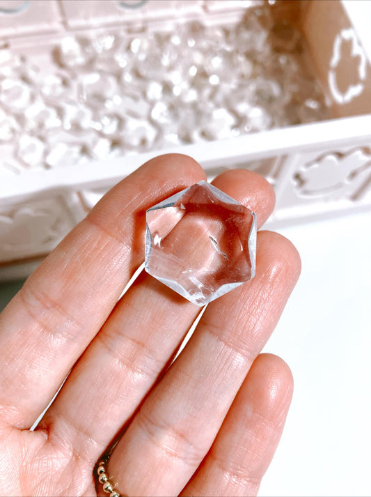 Feenstein Bergkristall Mini Sechseck . Fairystone Clearquartz mini Hexagon - aus Brasilien HIGH QUALITY