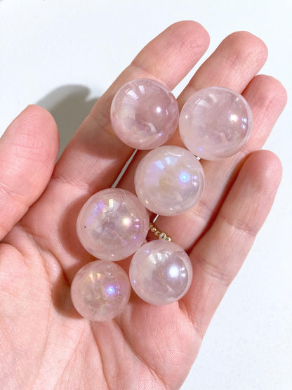 AngelAura Rosequartz Mini Spheres 1.5 - 2cm