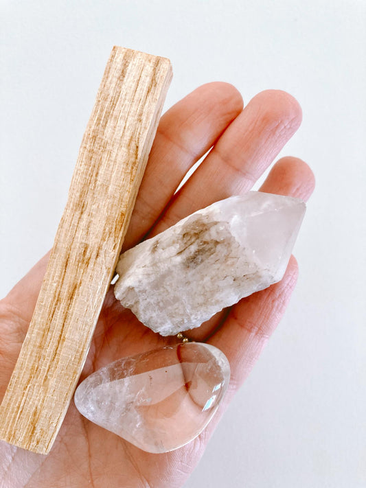HOKUS FOKUS!  Räucherset l Palo Santo. Bergkristall. Candlequartz