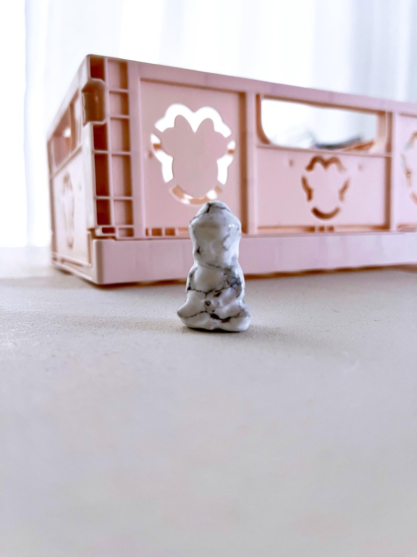 Magnesit Mini Buddha . Magnesite Mini Buddha Carving ca. x cm