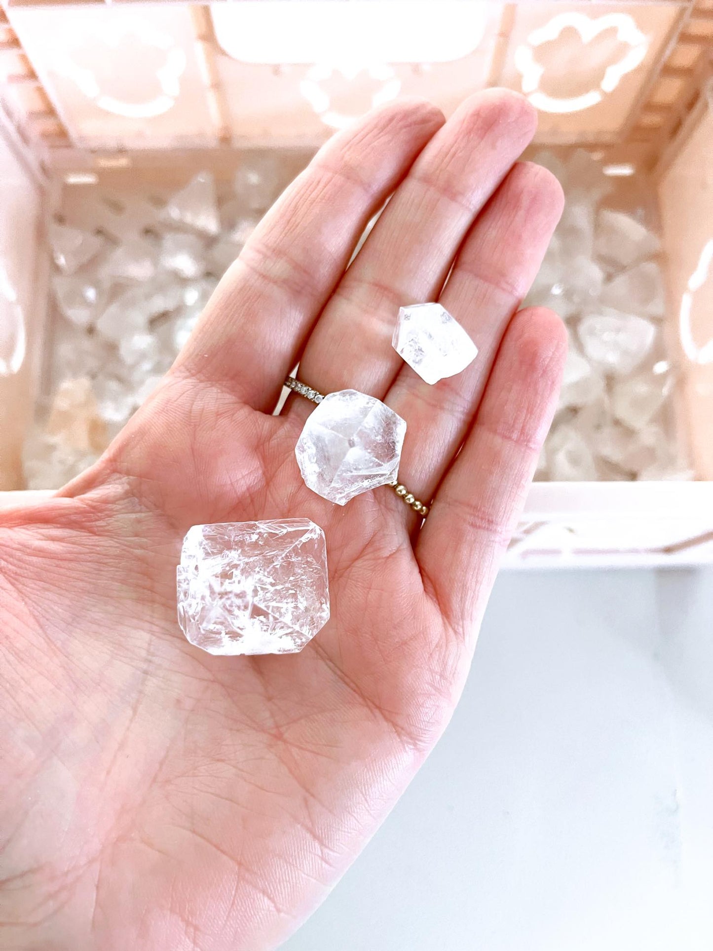 Natürliche Apophyllite Spitzen . natural Apopylite Points - aus Indien High Quality