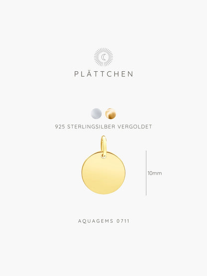 ANGELNUMBER Kette mit Gravur . 925 Sterlingsilber vergoldet