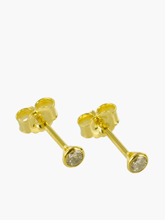 333 Gold Ohrstecker Minimalistisch mit Zirkonia