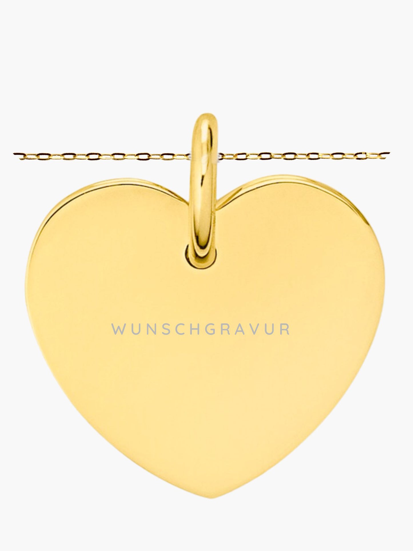 Herz Kette mit Gravur 333 Gold