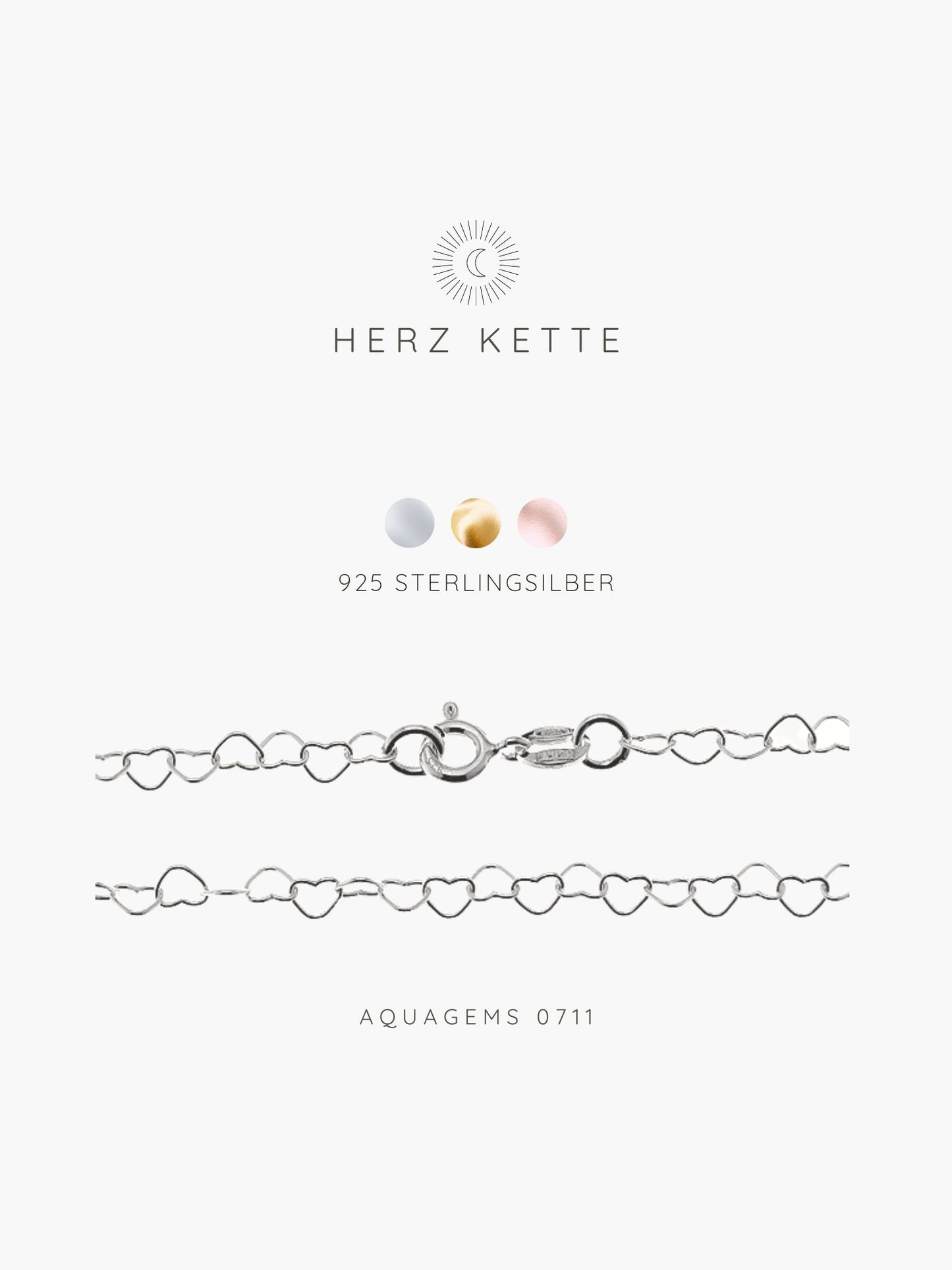 Halskette Basic Choker Herzchen Y 55cm 925 Sterlingsilber