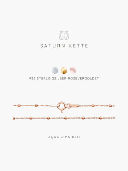 Halskette Basic Boho chic Staurn Kette 925 Sterlingsilber  . vergoldet . rosévergoldet