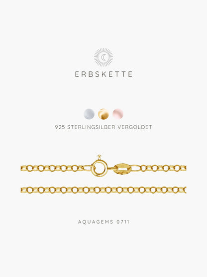 ANGELNUMBER Kette mit Gravur . 925 Sterlingsilber vergoldet