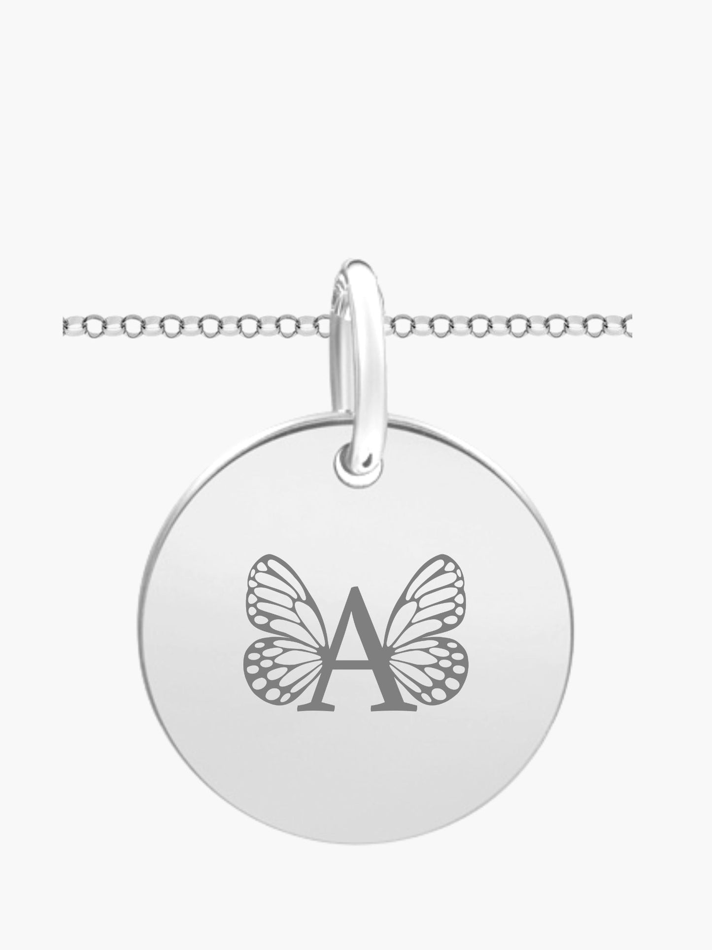 Kette mit Schmetterling Buchstabe 925 Sterlingsilber