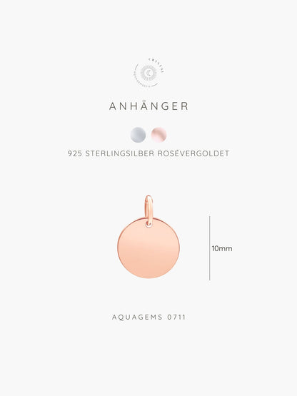 Kette Initiale | Zahl 925 Sterlingsilber Rosévergoldet