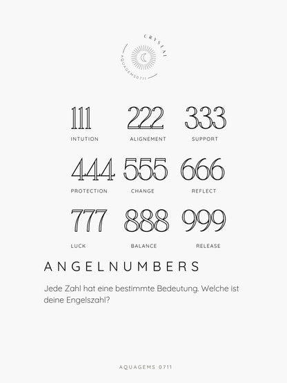 ANGELNUMBER Kette mit Gravur . 925 Sterlingsilber vergoldet