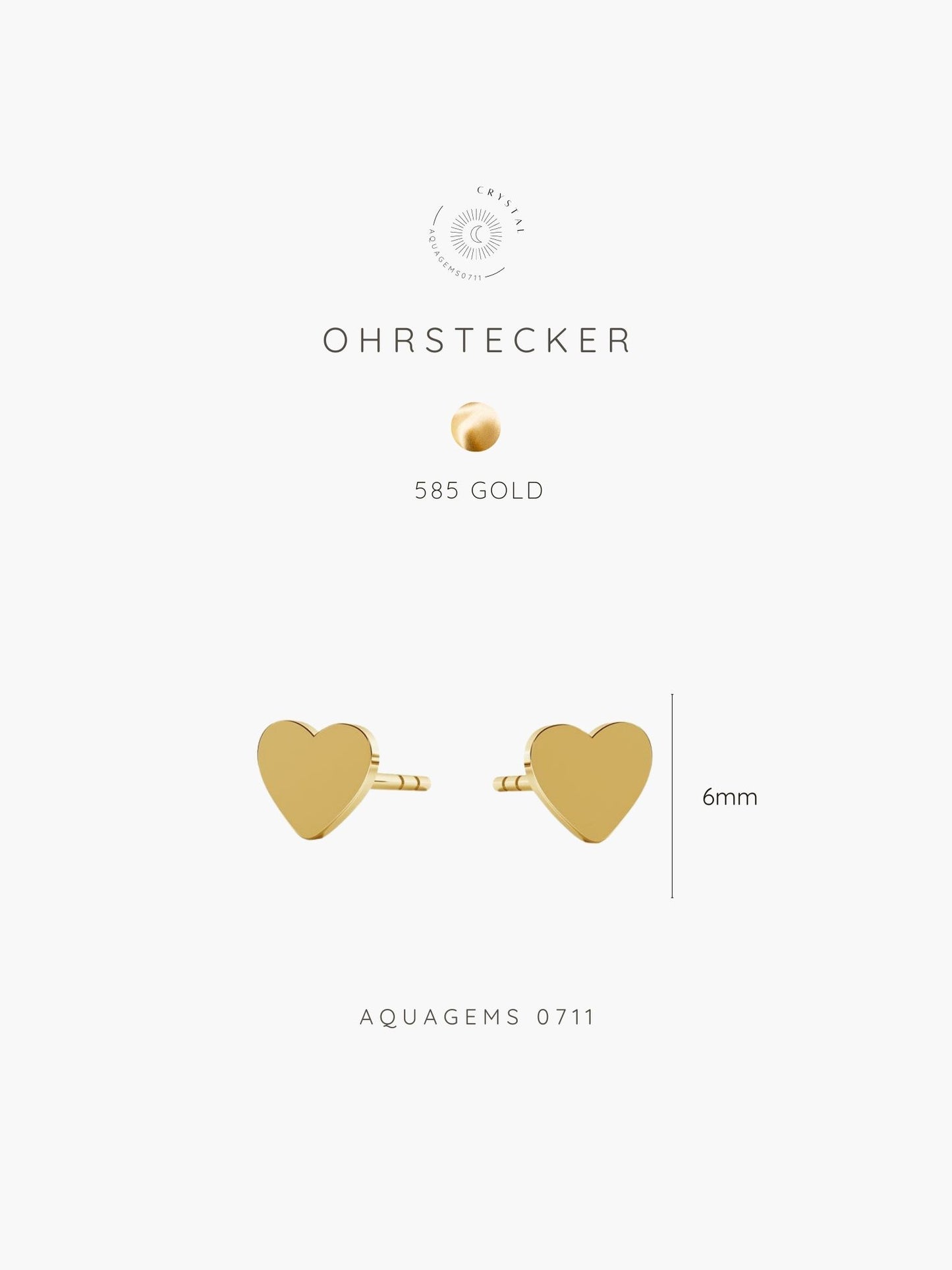 Herzchen Ohrstecker 585 Gold