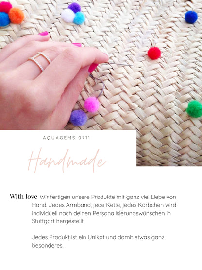 Elastischer Kugel Ring mit Herz 925 Sterlingsilber vergoldet