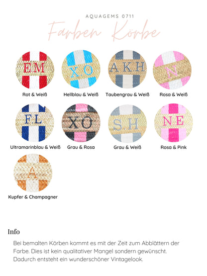 Clutch Monogramm & Stripes