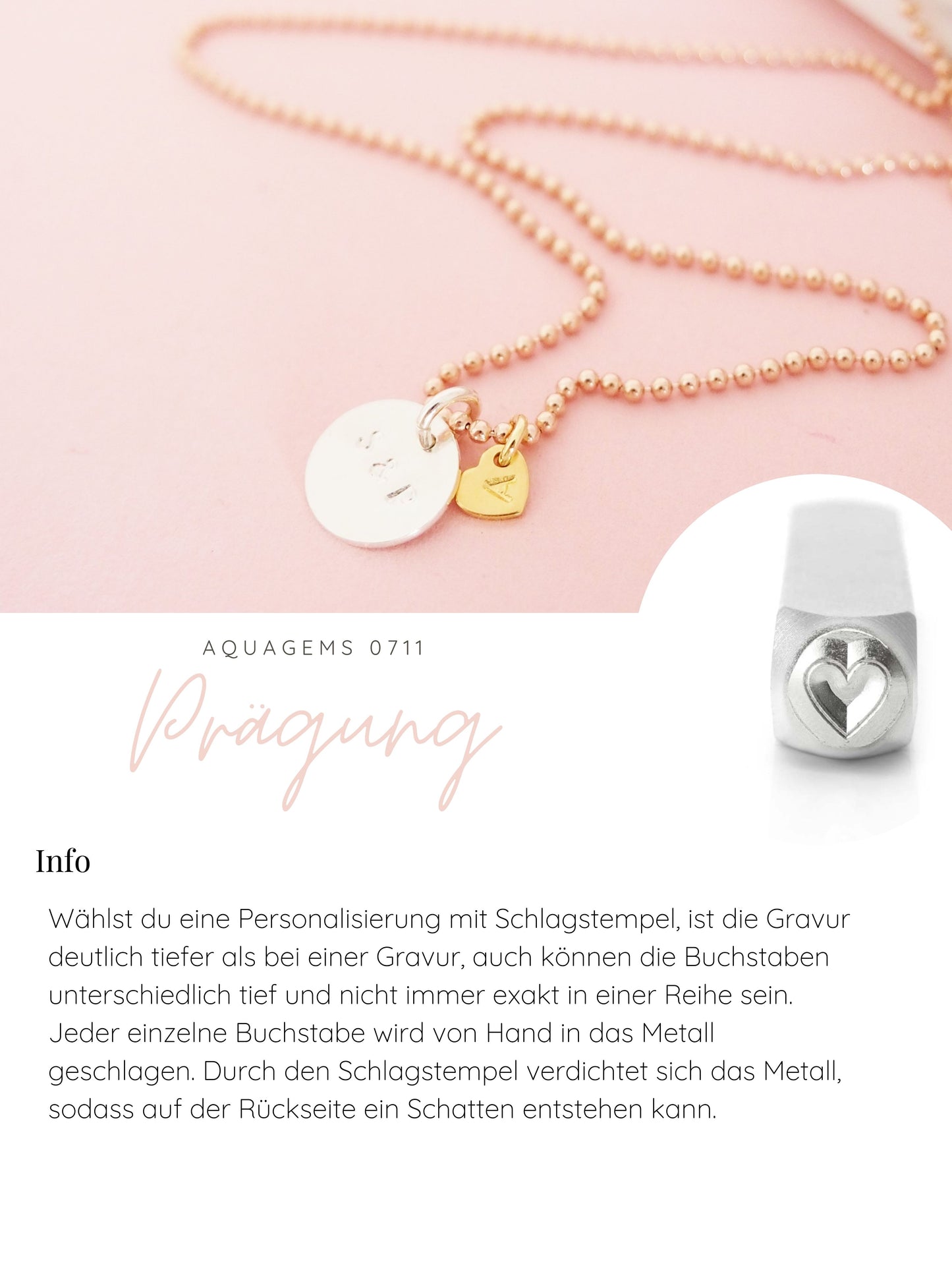 Gliederarmband mit Herzen & Quaste Personalisiert Prägung 925 Sterlingsilber