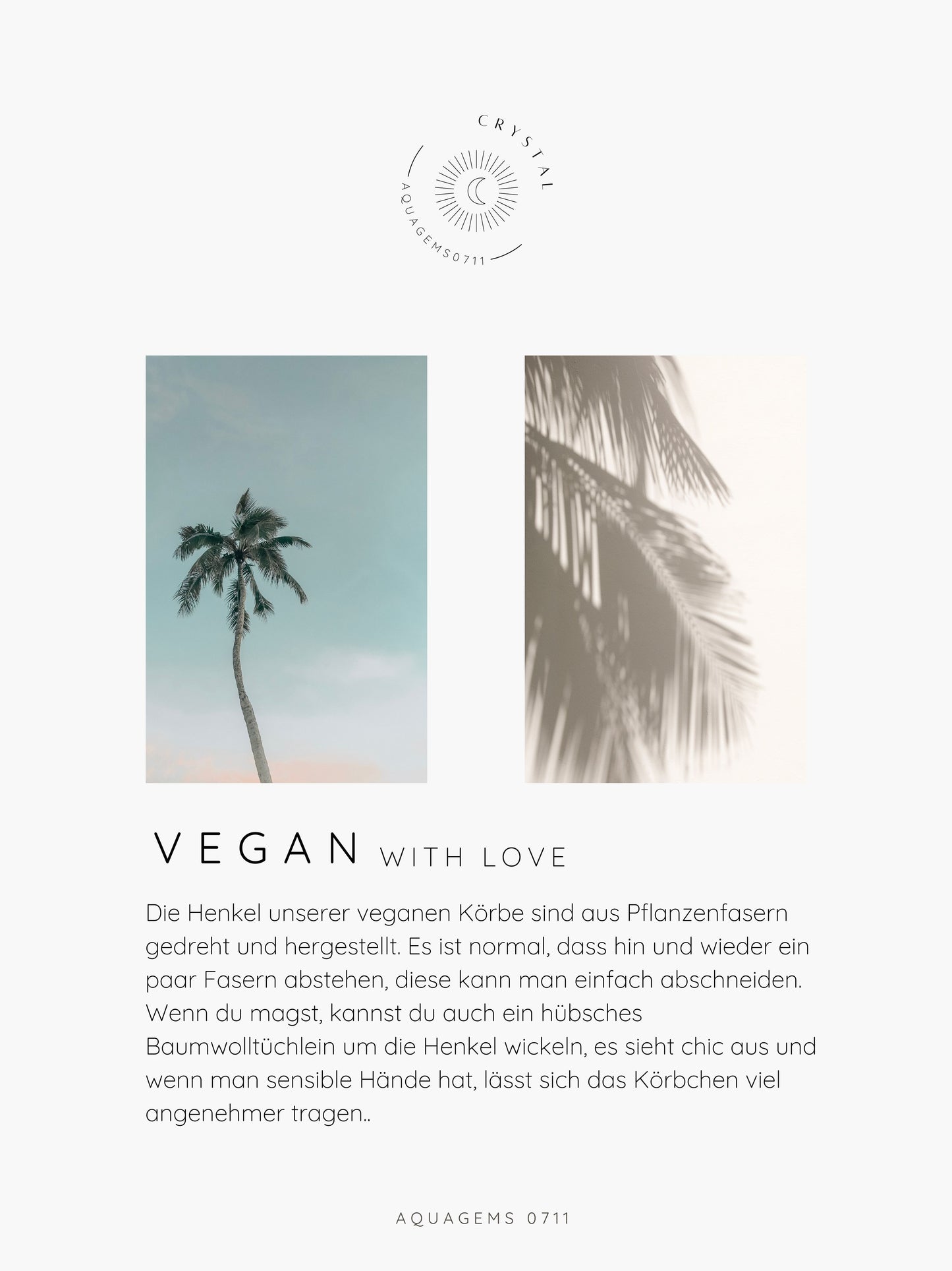 Körbchen Monogramm Vegan