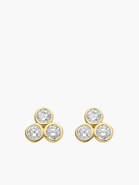 585 Gold Ohrstecker Trois Points