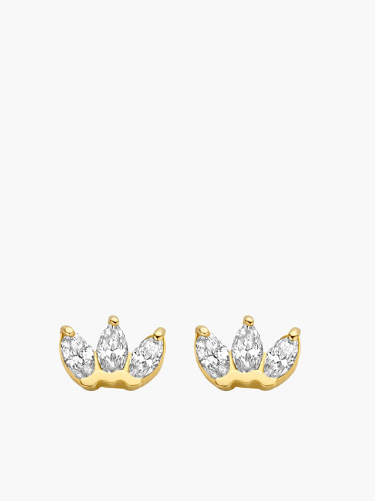 585 Gold Ohrstecker Crown