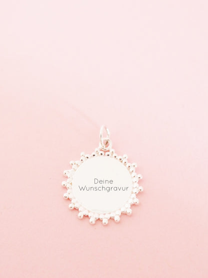 Gravurplatte Lace 20mm Sterlingsilber