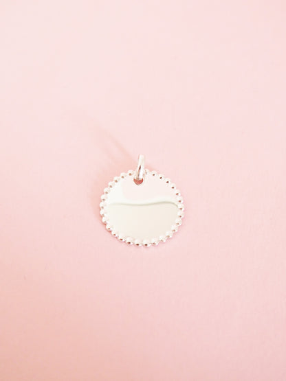 Gravurplatte Pearls 20mm Sterlingsilber