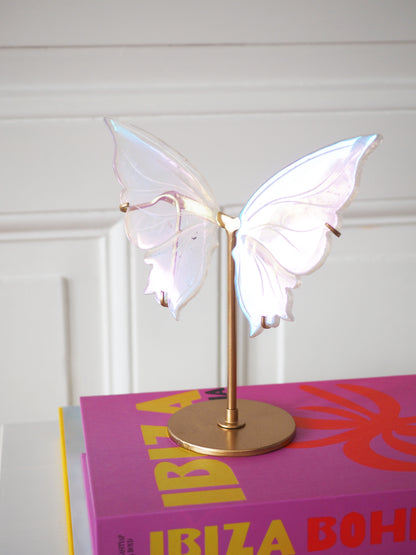 M AngelAura Bergkristall Schmetterling Flügel auf Ständer . AngelAura Clear Quartz Butterfly Wings on Stand ca.  19 x 18  cm - Hand Carved HIGH QUALITY