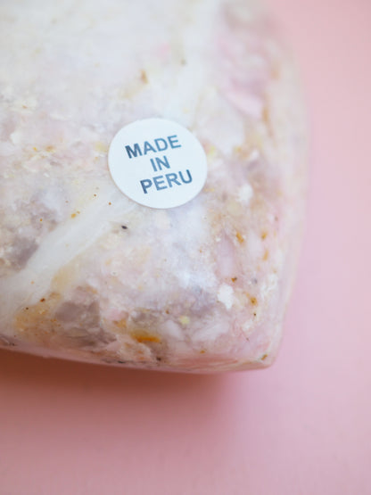 Pinker Anden Opal Herz  aus Peru - High Quality