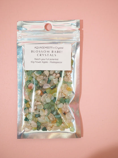 BLOSSOM BABE! Crystals l Green Flower Agate / Grüner Blumen Achat High Quality