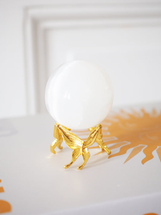 SCHMETTERLING SMALL Hochwertiger Metall Sphere Stand . Kugel Ständer . Halter GOLD