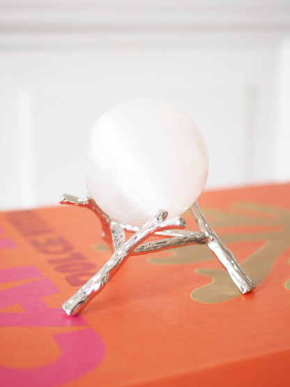AST / BAMBOO Hochwertiger Metall Sphere Stand in SILBER