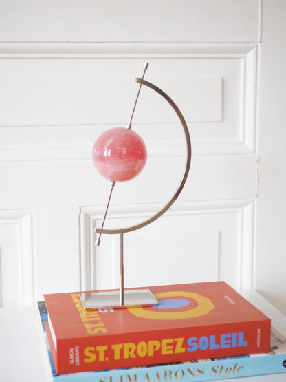 GLOBUS Hochwertiger Metall Kugel Ständer . Halter . Sphere Stand SILBER