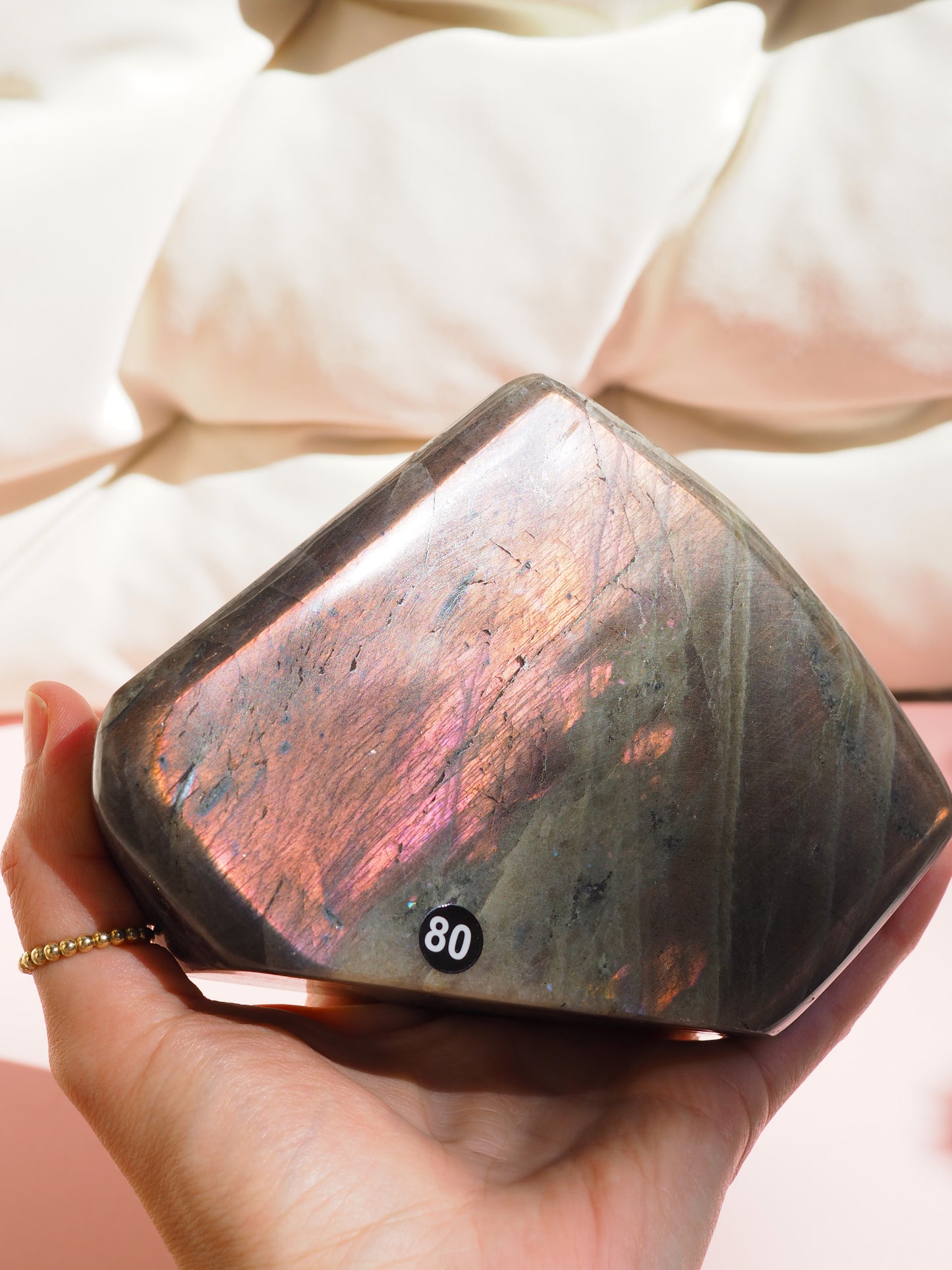 Pink golden Sunset Labradorit Freifrom . FREEFORM 1kg  - aus Madagascar (80)