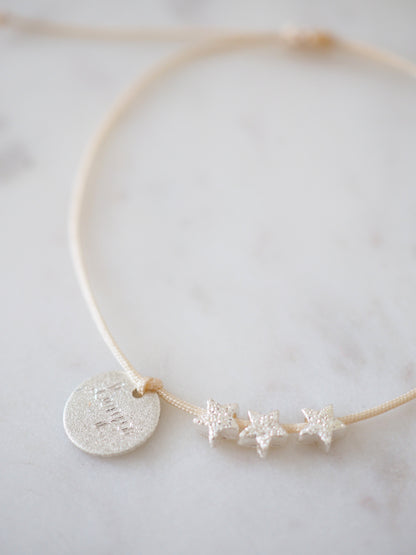 Sternenkind & Geschwister Armband 925 Sterling Silber mit Gravur