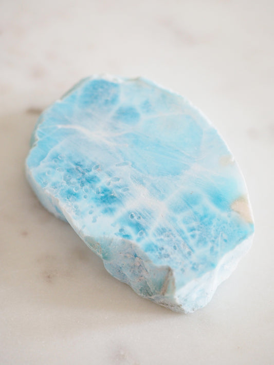 AAA Larimar Scheibe Roh . AAA Larimar Slab Raw 6cm  283ct [4]  aus der Dominikanischen Republik RARE