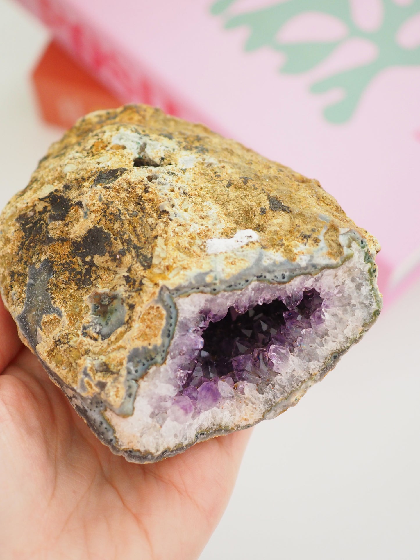 L Amethyst Geode  ca 11cm 540g [xx] - aus Uruguay High Quality