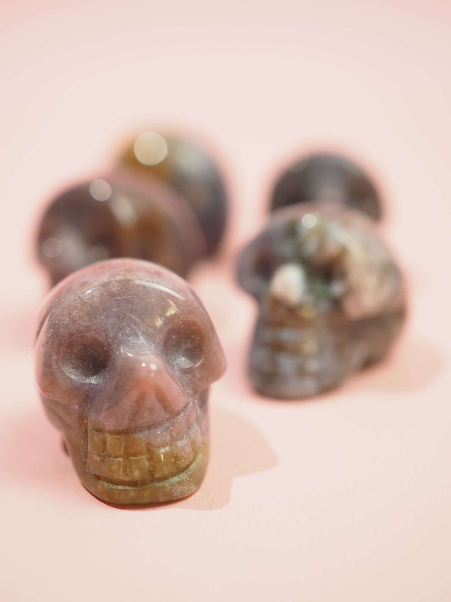 Mini Ozean Jasper / Ozean Jaspis Skull ca. 3cm - Hand Carving