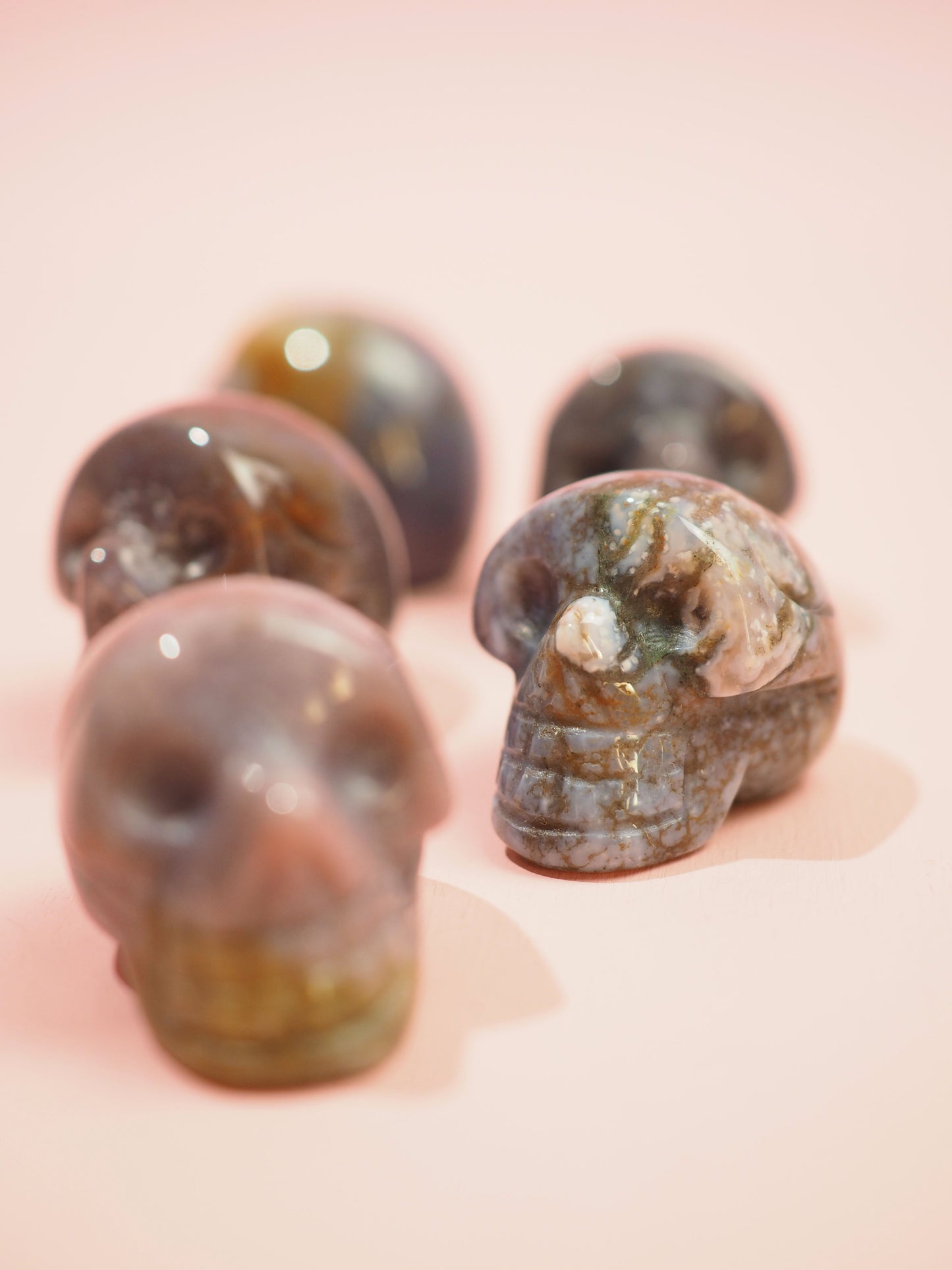 Mini Ozean Jasper / Ozean Jaspis Skull ca. 3cm - Hand Carving