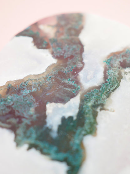 Moos Achat Wolke / Moss Agate Cloud 7-9 cm  -aus China / Indien